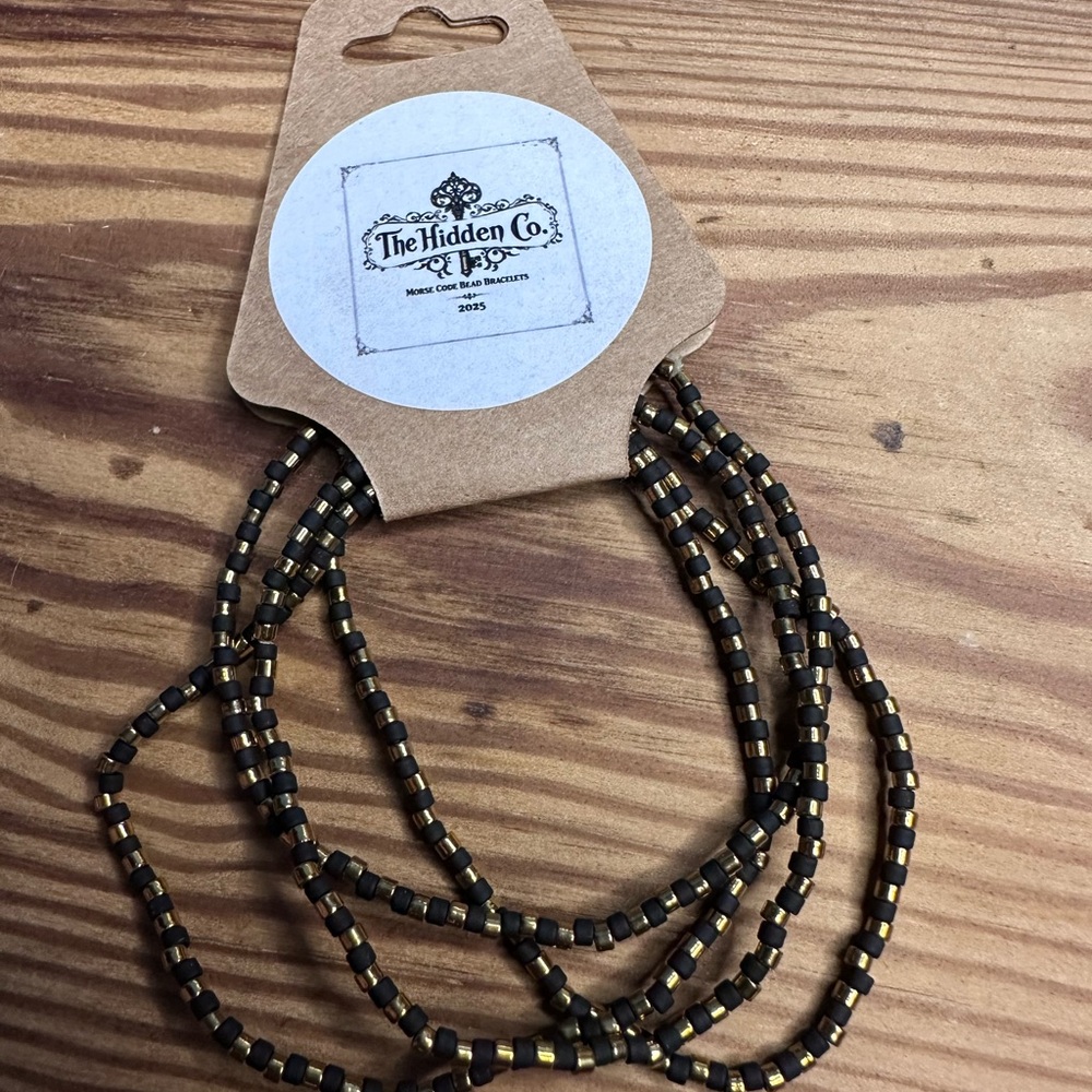 The Hidden Co. Black and Gold Beaded Bracelet
